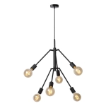 kinkiecik.pl Lampa wisząca LESTER 6xE27 Black 21424/06/30 Lucide